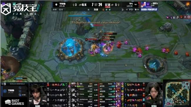 LOL-S15半决赛：T1 3-0零封淘汰TES 强势晋级决赛